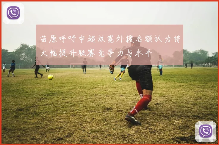 苗原呼吁中超放宽外援名额认为将大幅提升联赛竞争力与水平